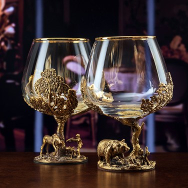 Набор бокалов для коньяка Русская охота