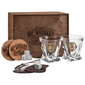 Набор бокалов для виски Зодиакальные львы (в шкатулке)