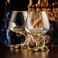 Набор бокалов для коньяка Золотистый скорпион