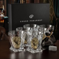 Набор бокалов для виски Летящий дракон (в коробке)