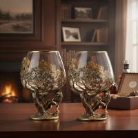 Набор бокалов для коньяка Божественный лев (в коробке)