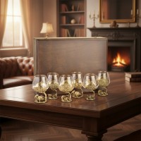 Набор бокалов для коньяка Охота по-русски (в шкатулке)