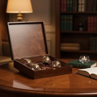 Набор бокалов для коньяка Царь зверей (в шкатулке)