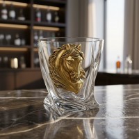 Бокал для виски Золотая лошадь (в коробке)