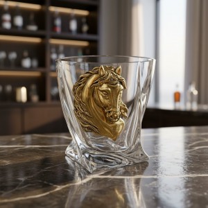 Бокал для виски Золотая лошадь (в коробке)