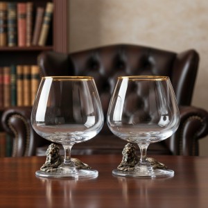 Набор бокалов для коньяка Вальяжный лев (в коробке)