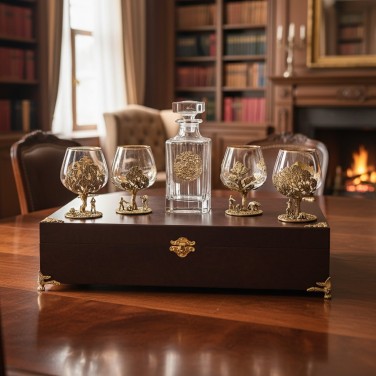 Набор для крепких напитков Настоящий мужчина (в ларце)