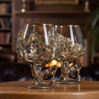 Набор бокалов для коньяка Бенгальский тигр (в шкатулке)