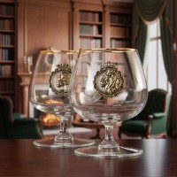 Набор бокалов для коньяка Лев и львица