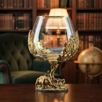 Бокал для коньяка Охота на дикого кабана (в коробке)