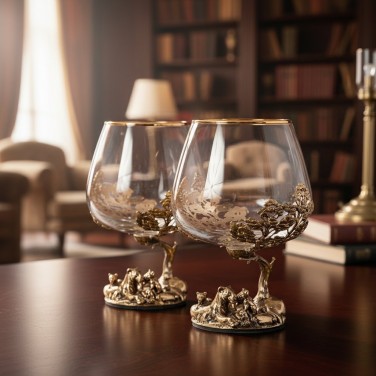 Набор бокалов для коньяка Львиная семья (в коробке)