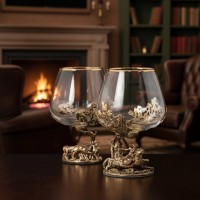 Набор бокалов для коньяка Байки охотника (в коробке)