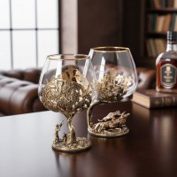 Набор бокалов для коньяка Удачное начало охоты (в шкатулке)