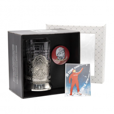 Чайный набор Гагарин (с открыткой и значком)