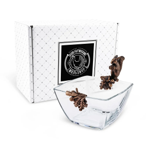 Декоративная чаша Белочка (с чернением)