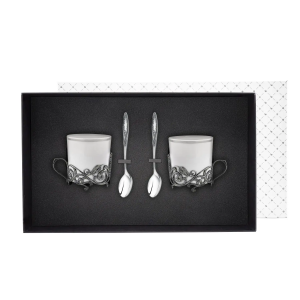 Кофейный набор Ажур (посеребренный)