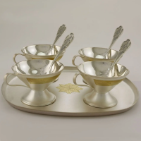 Кофейный набор Серебряный цветок (посеребренный) Кофейный набор Серебряный цветок (посеребренный)