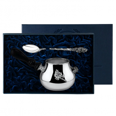 Кофейный набор Серебряная роза (серебро)