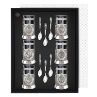 Чайный набор Зимний спорт (с чернением)