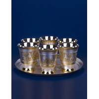 Подарочный набор для вина Цветущий лотос (серебро)