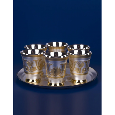 Подарочный набор для вина Цветущий лотос (серебро)