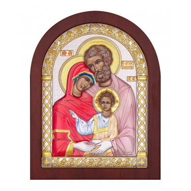 Икона Святое семейство (посеребренная)