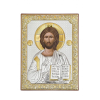 Икона Спаситель (посеребренная)