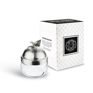 Банка для сыпучих продуктов Летящая бабочка (посеребрённая)