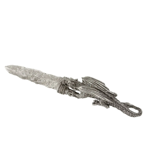 Нож для писем Серебристый дракон (с чернением)