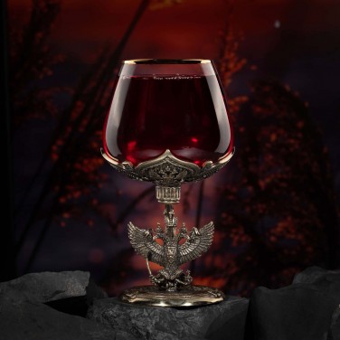 Бокал для коньяка Двуглавый орёл (в коробке)