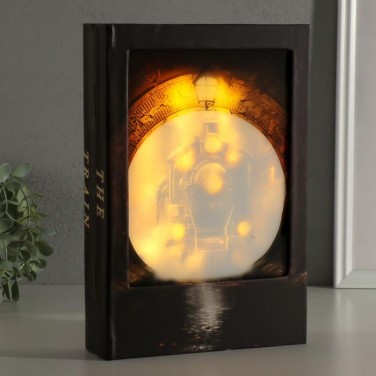 Шкатулка-книжка Паровоз (с подсветкой)