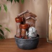 Декоративный фонтан Деревенька (с подсветкой)