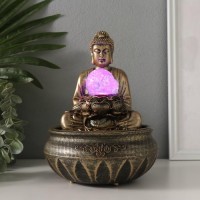 Декоративный фонтан Просветленный Будда (с подсветкой)