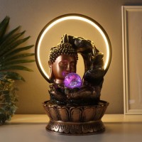 Декоративный фонтан Будда - поток сознания (с подсветкой)