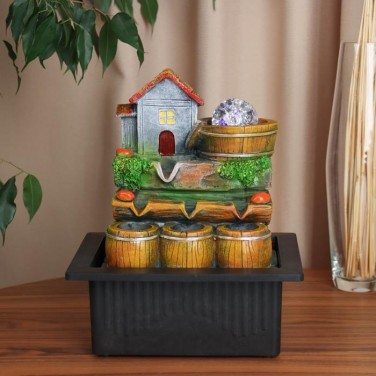 Декоративный фонтан Домик в саду (с подсветкой)