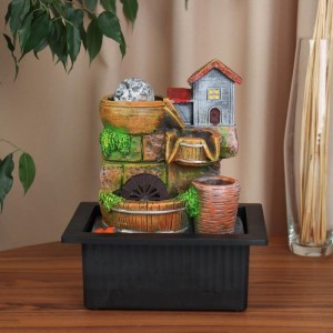 Декоративный фонтан Дом на камнях (с подсветкой)