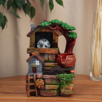 Декоративный фонтан Дом на холме (с подсветкой)