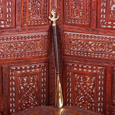 Подарочный рожок для обуви Золотой якорь (латунь)