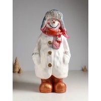 Копилка Снеговик в пальто