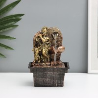 Декоративный фонтан Кришна и корова (с подсветкой)