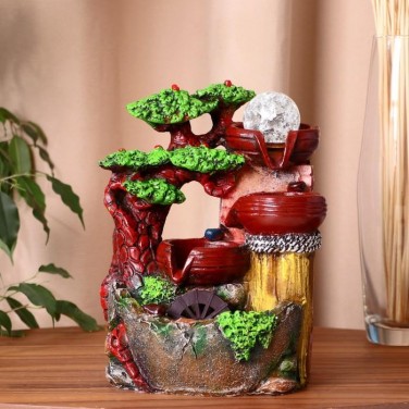 Декоративный фонтан Лесной водопад (с подсветкой)