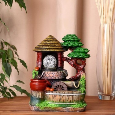 Декоративный фонтан Охотничий домик (с подсветкой)