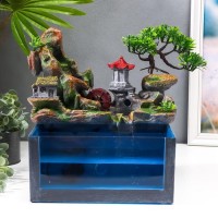 Декоративный фонтан Пагода на скале (с подсветкой)