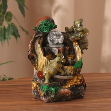 Декоративный фонтан Слоны с монетами (с подсветкой)