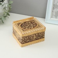 Шкатулка Чайная роза (береста)