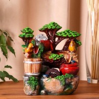 Декоративный фонтан Птицы на ветке (с подсветкой)