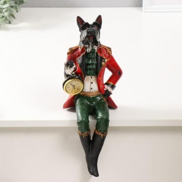 Настольные часы Терьер в камзоле