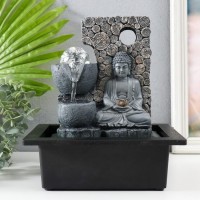 Декоративный фонтан Созерцающий Будда (с подсветкой)
