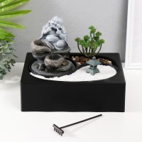 Декоративный фонтан Хотей на камнях (с подсветкой)