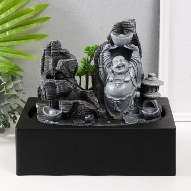 Декоративный фонтан Хотей со слитком (с подсветкой)